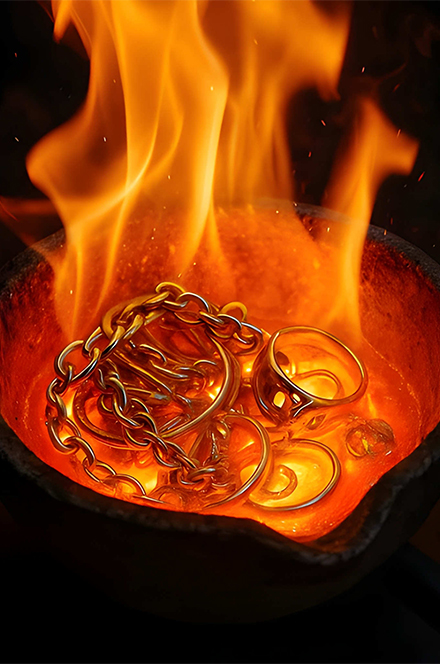 Gold Scrape cleaning & Melting